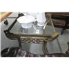 Image 1 : Glasstop Ornate Metal Base Side Table