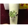Image 2 : 14K White Gold Custom Handmade Peridot Ring