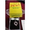 Image 1 : 10K White Gold Ruby & Diamond Pendant