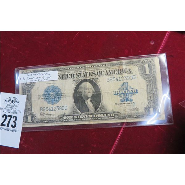 Old 1923 Horse Blanket Silver Certificate