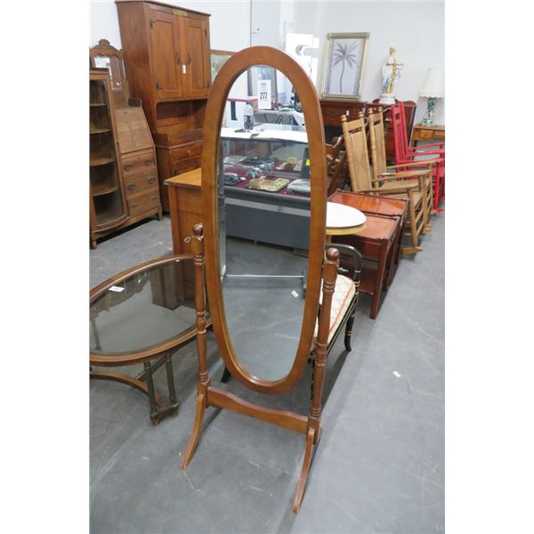 Oak Oval Dressing Mirror