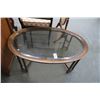 Image 1 : Mahogany Oval Glasstop Coffee Table