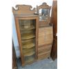 Image 1 : Tiger Oak Carved Wardrobe Cabinet