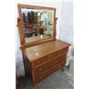 Image 1 : Tiger Oak 2 Over 2 Dresser & Mirror