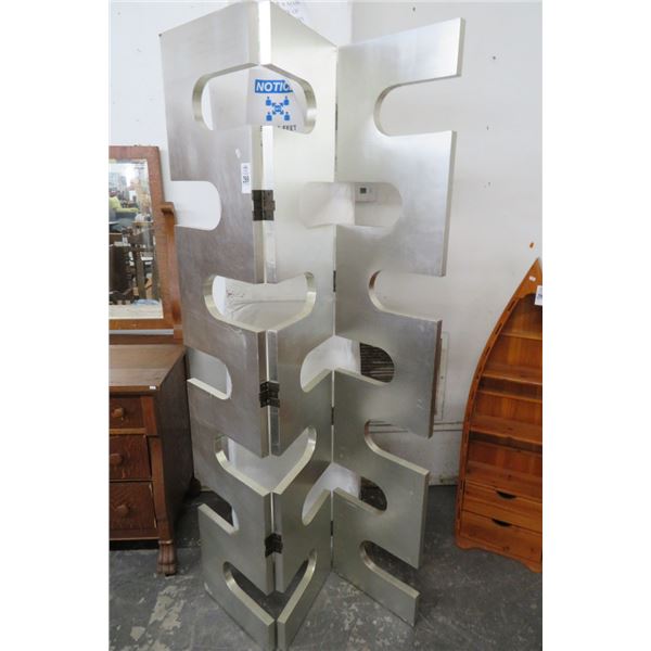Contemporary Silver 3 Panel Divider