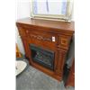 Image 1 : Cherry Electric Fireplace Cabinet