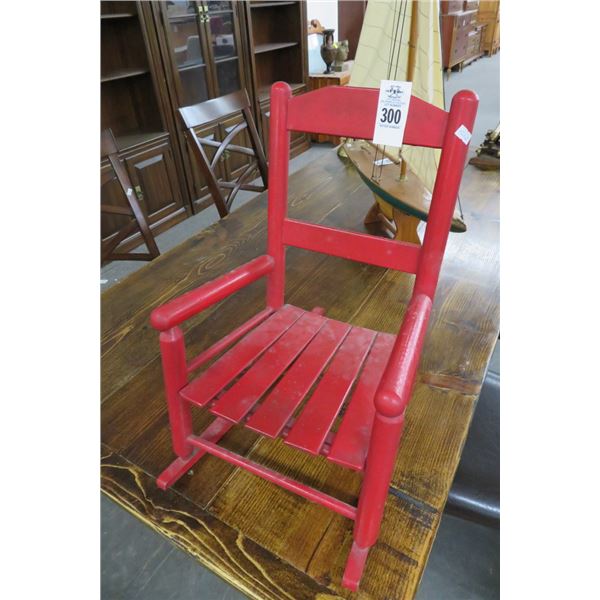 Toddler Size Red Rocking Chair