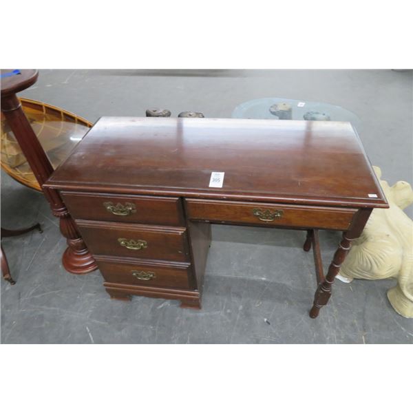 Mahogany 4 Drawer Small Desk