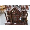 Image 2 : Mahogany Carved Birdhouse w/Stand