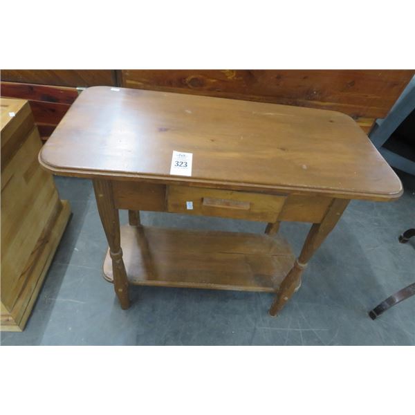 Oak 2 Tier Accent Table