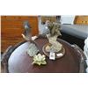 Image 1 : Eagle, Grizzly, Flower Statues (3)