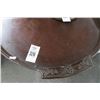 Image 2 : Carved Mahogany Round Side Table