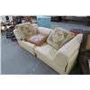 Image 1 : 2 Pc. Tan Leather Sectional Sofa