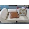 Image 2 : 2 Pc. Tan Leather Sectional Sofa