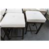 Image 3 : 6-Tan Fabric Stools - 6 X $