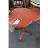 Image 1 : Red Pedestal Side Table