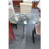 Image 1 : Ornamental Iron Vine Style Table w/Glass Top