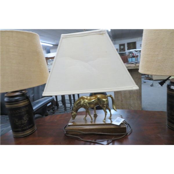 Brass Horse Table Lamp