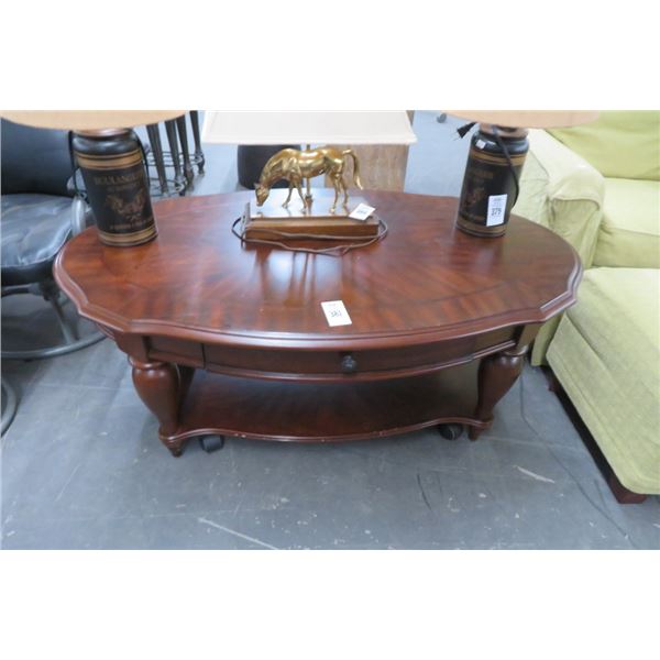 Oak Scalloped Edge Coffee Table