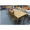 Image 1 : Oak Dining Table w/5 Spindleback Chairs