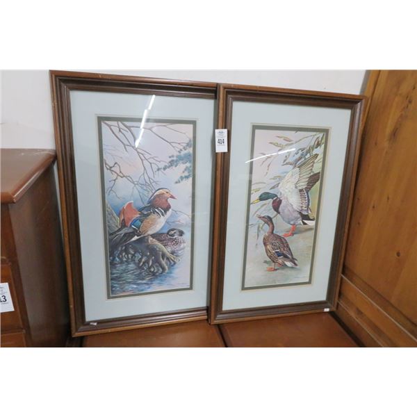 2-Framed Bird Prints - 21  x 34  - 2 X $