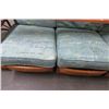 Image 2 : Rattan/Print Padded Sofa & 2 Easy Chairs, End Table set