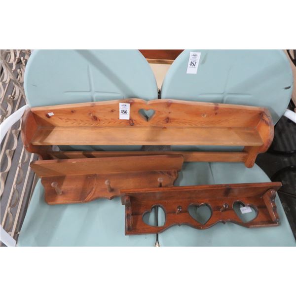 5-Wood Wall Shelf - 5 X $