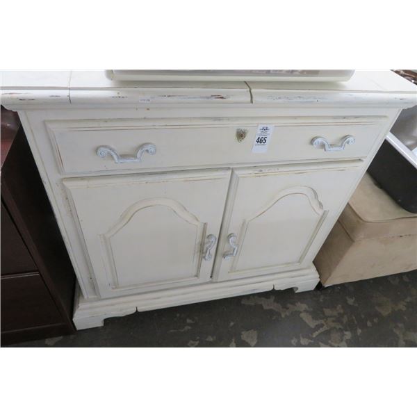 White Distressed Buffet