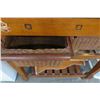 Image 2 : Wood Workshop Table w/Rattan Drawers