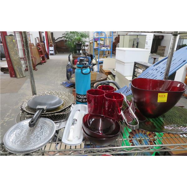 Shelf Lot of Asst. Serving Dishes