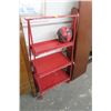 Image 1 : Red Metal Like 3 Tier Rolling Cart