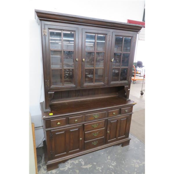 Dark Oak Finish Hutch