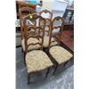 Image 1 : Fruitwood Dining Chairs 4 X $