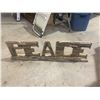 Image 1 : Rustic peace sign