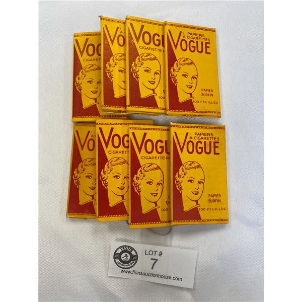 Lot of 8 Packages of Vogue Cigarette Papers