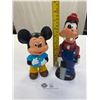 Image 1 : Vintage Disney Figures - Mickey Mouse, Soft Plastic and Squeaks, Made in Hong Kong and Pluto - Hard