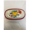 Image 3 : Pioneer Women Flea Market Pattern Butter Dish with Yellow Butterflies