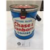 Image 1 : Vintage Chase & Sanborn Coffee Tin with Wire and Ball Handle