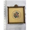 Image 2 : Vintage Framed Petit Point and Shell Art Florals