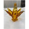 Image 4 : MCM Chalet Style Hand Blown Art Glass with Split Handle 5 x 5"