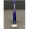 Image 1 : Gorgeous Hand Blown Glass Bud Vase 10" Tall