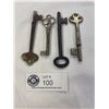 Image 1 : Lot of 4 Vintage Skeleton Keys