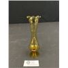 Image 2 : 1950s Yellow Hand Blown Glass Mini Vase 8" Tall