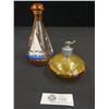 Image 1 : Lot of 2 Pieces of Depression Glass - Pink and Amber - Decanter and Perfume