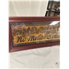 Image 2 : Early Vintage SMP Enameled Ware "No Metal Touches Food" Embossed Tin Sign Beautifully Framed - Great