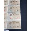 Image 2 : Lot of 8 Vintage German Paper Money 1910 1000 Marx