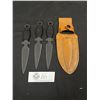 Image 1 : Lot of 3 Throwing Knives in Sheath