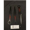 Image 1 : Brand New Lot of 3 Throwing Knives in Sheath