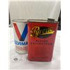 Image 1 : Vintage Tin Lot - Pyrene Fire Extinguishing Fluid 32 Fluid Oz Tin- Empty and Valvoline Automatic Tra