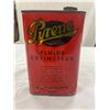 Image 2 : Vintage Tin Lot - Pyrene Fire Extinguishing Fluid 32 Fluid Oz Tin- Empty and Valvoline Automatic Tra